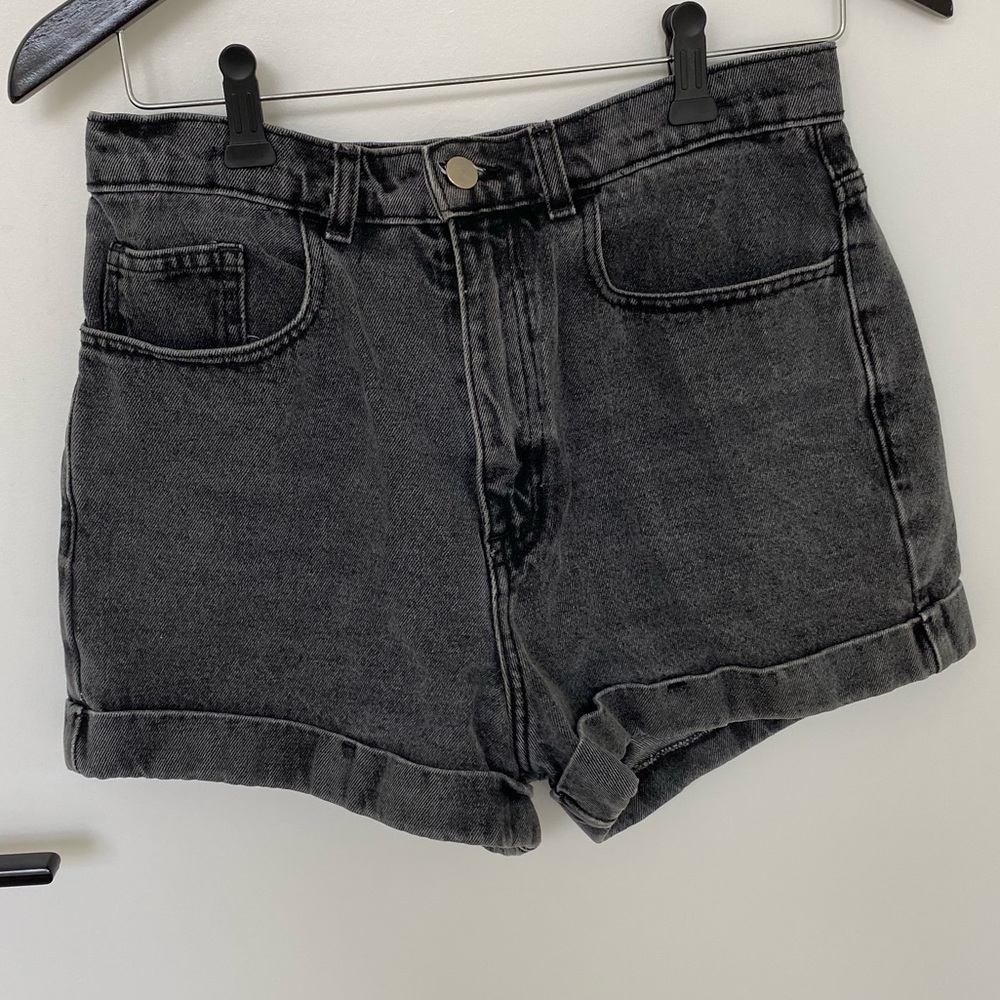 American Apparel high waist denim shorts